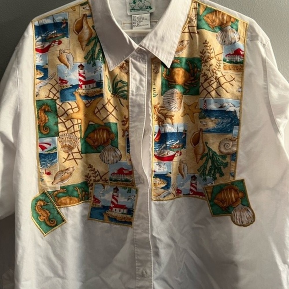 The Quacker Factory 2x Themed Button Up - image 2